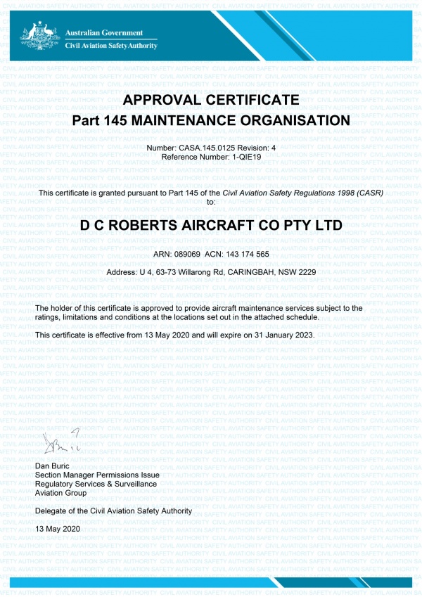 Part 145 cert part 1 rev 4